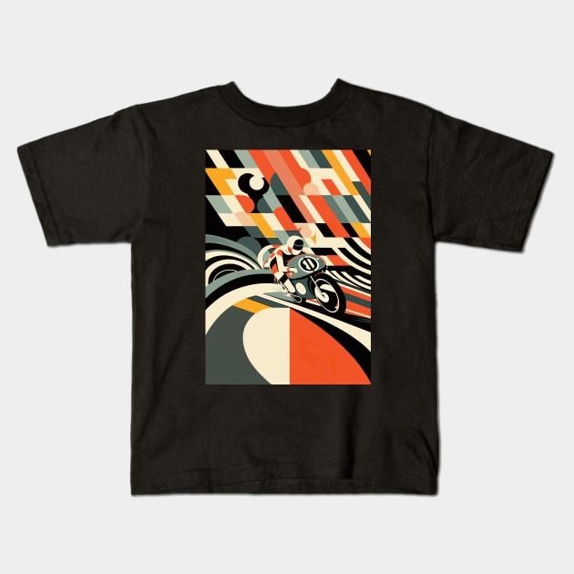 Retro Racer Kids T-Shirt by LoffDesign